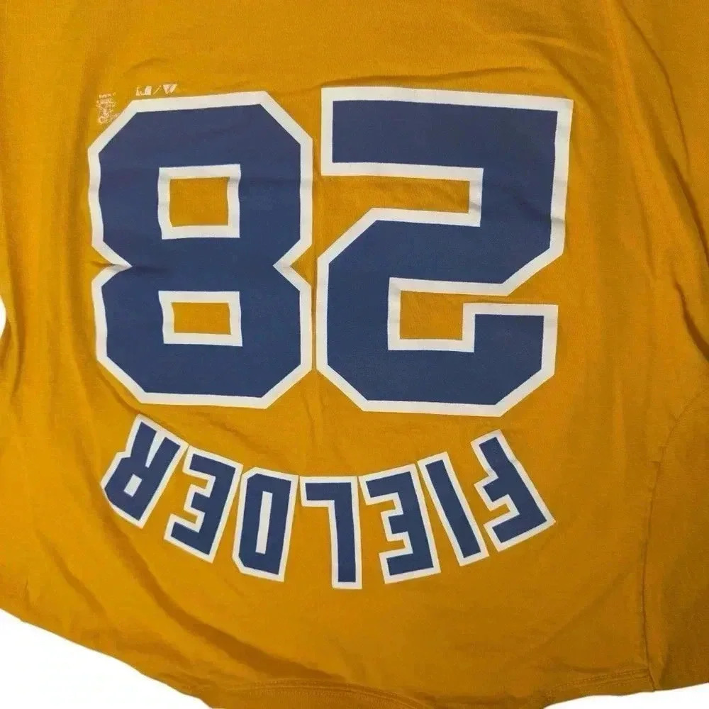 Milwaukee Brewers Shirt Yellow Ryan Braun Cotton Majestic MLB Size Small - Picture 7 of 9